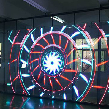 معدل التحديث 3840HZ شاشة LED زجاجية شفافة لمركز التسوق