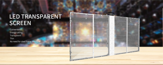معدل التحديث 3840HZ شاشة LED زجاجية شفافة لمركز التسوق