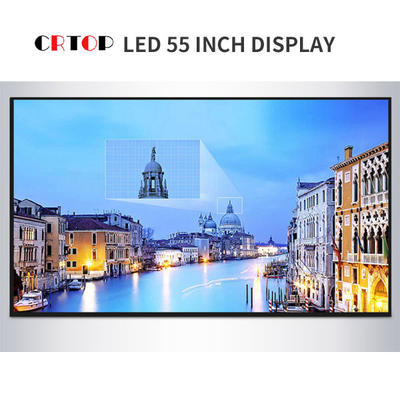 شاشة عرض LED داخلية P1.25mm ملونة ، صندوق كبير بحجم 55 بوصة
