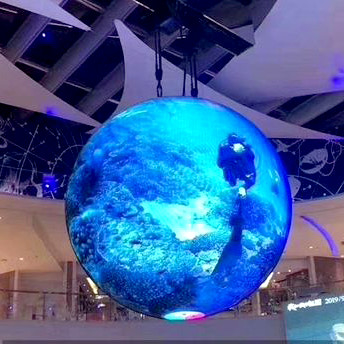 P3mm 800cd شاشة عرض LED كروية إبداعية 14 بت تدرج الرمادي